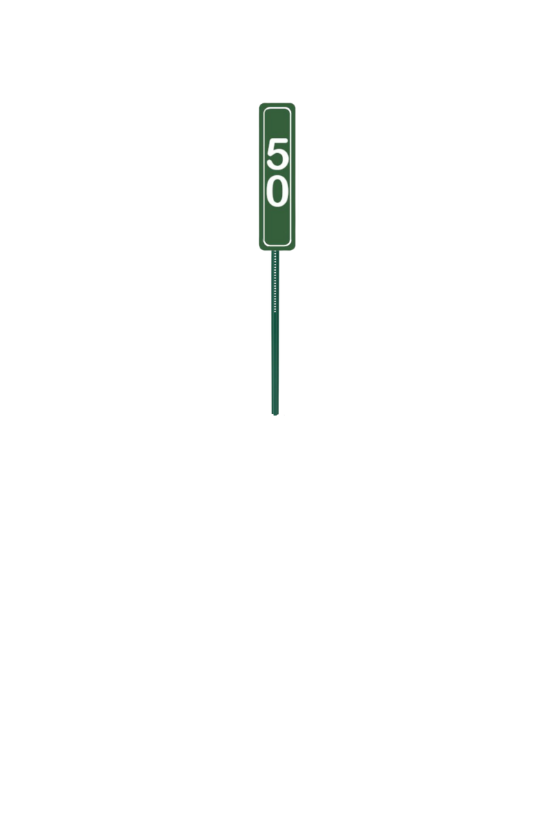 Magnetic Driving Range Yardage Markers