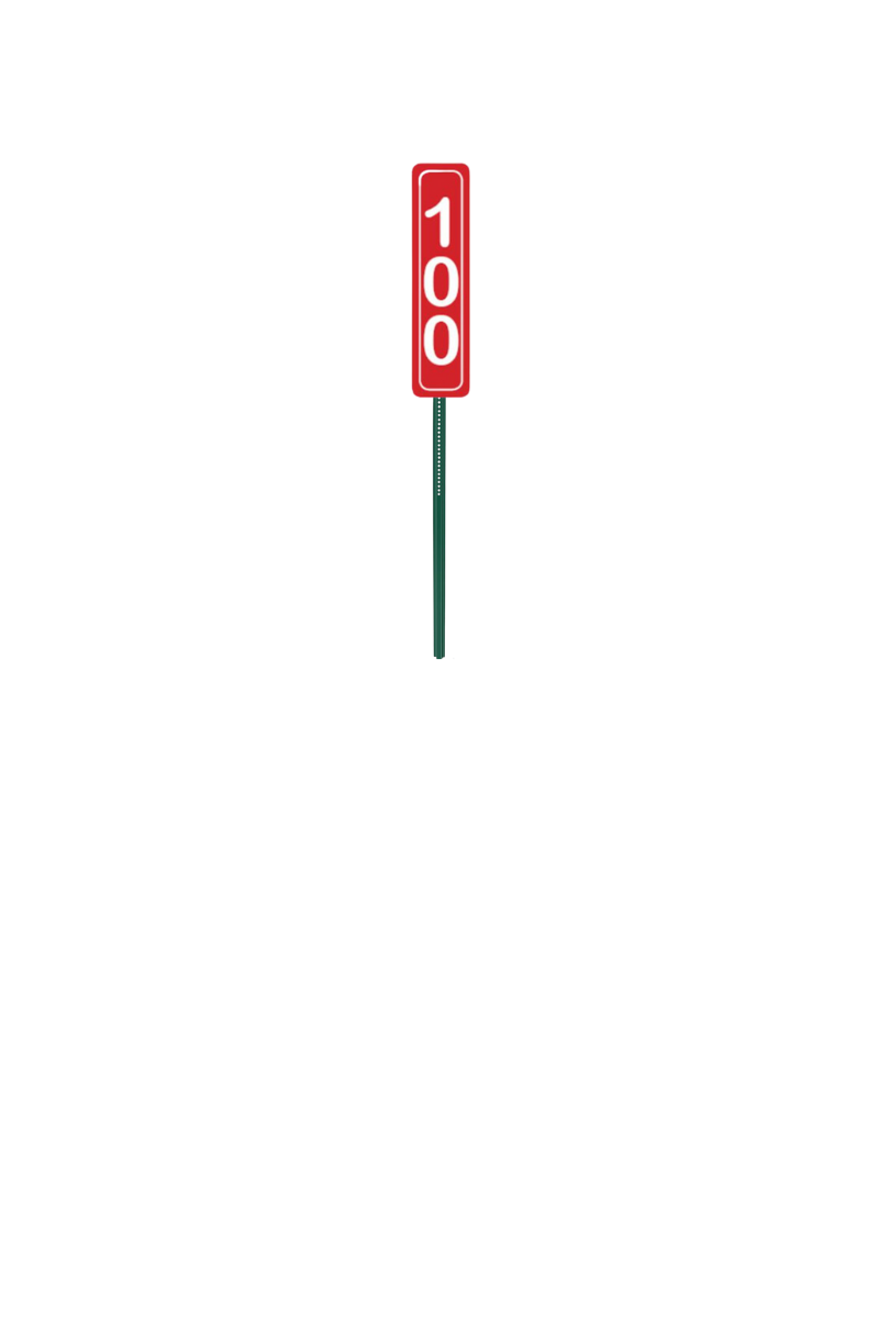 Magnetic Driving Range Yardage Markers