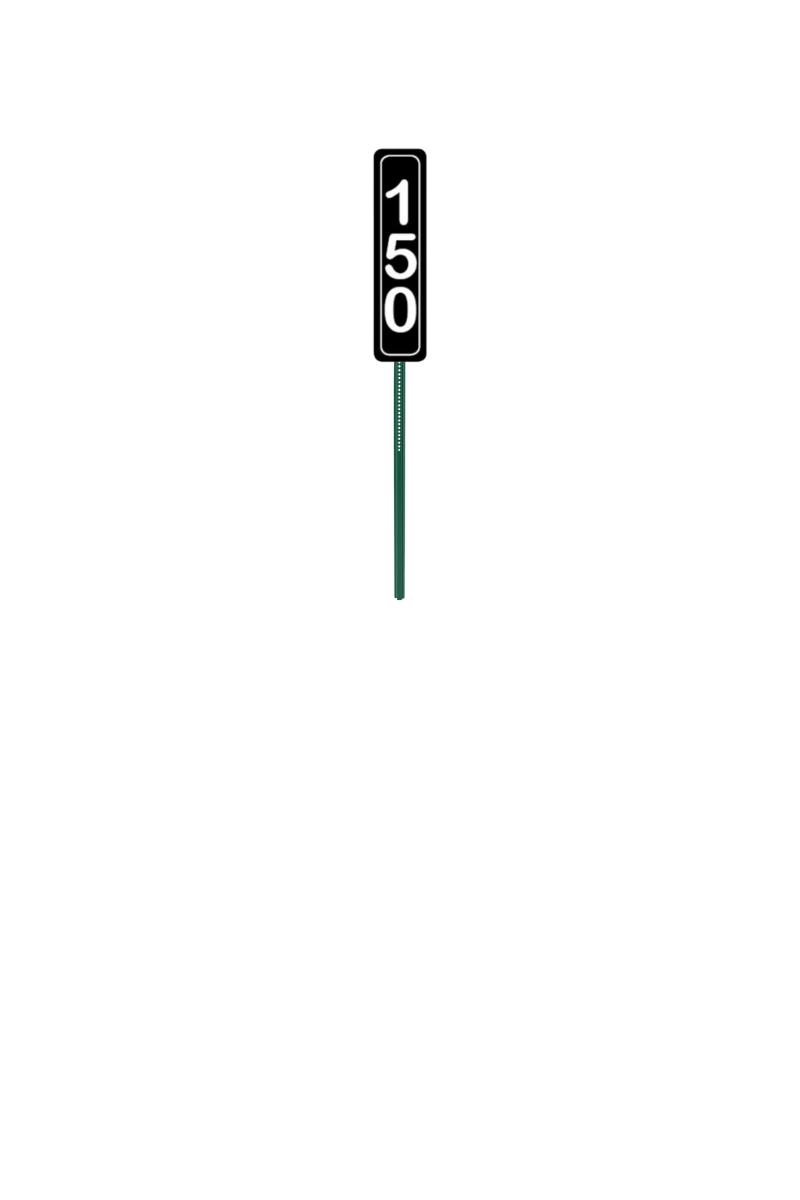 Magnetic Driving Range Yardage Markers