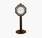 Silver Golf Course Clock on Post