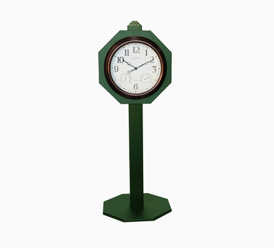Bronze Golf Course Clock on Post