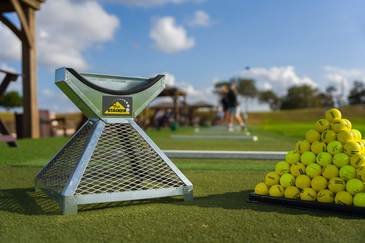 Pyramid Golf Ball Stacker Top | Driving Range Ball Organizer