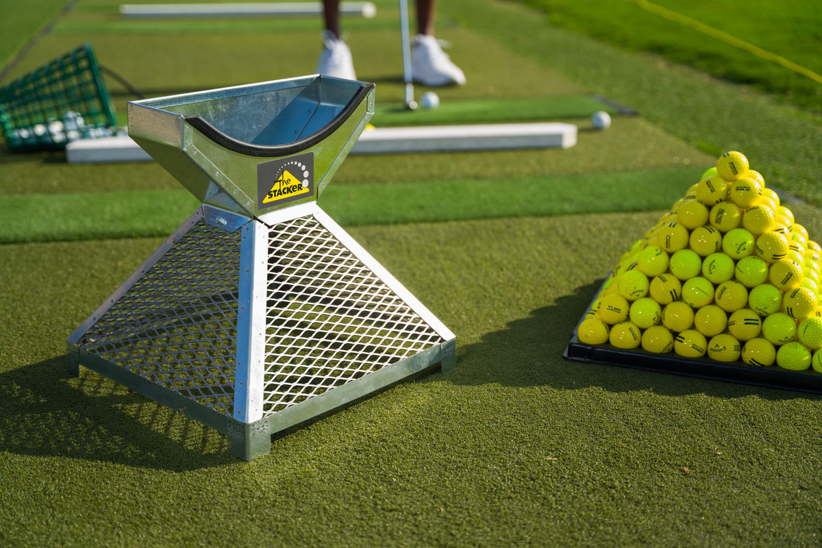 Pyramid Golf Ball Stacker Top | Driving Range Ball Organizer