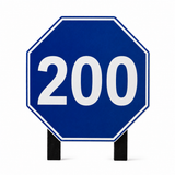 Octagon Range Distance Marker Signs