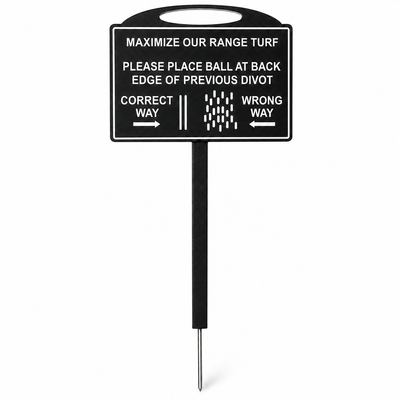 Proper Divot Pattern Stake Sign