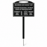 Proper Divot Pattern Stake Sign