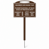 Proper Divot Pattern Stake Sign