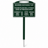 Proper Divot Pattern Stake Sign