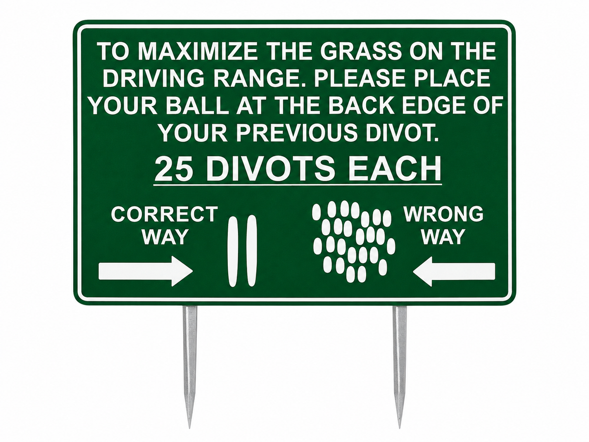 Proper Divot Pattern Sign – Low Profile