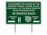 Proper Divot Pattern Sign – Low Profile
