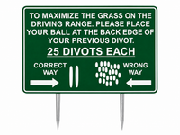 Proper Divot Pattern Sign – Low Profile