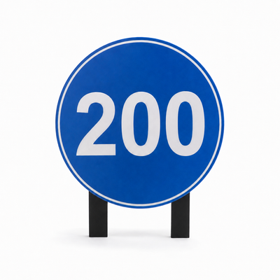 Round Range Distance Marker Signs