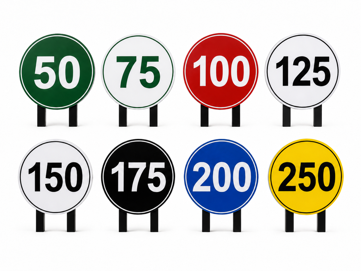 Round Range Distance Marker Signs