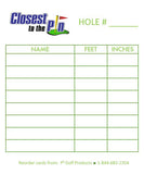 Closest to the Pin Replacement Cards (25 Pack)
